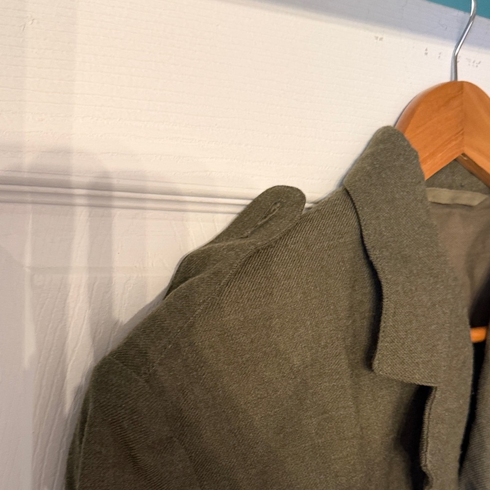 Olive Green Military Style Jacket - Picture 4 of 5